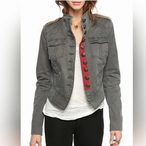 Free People | Embellished Cropped Military Jacket